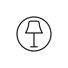 Lamp icon Thin vector set