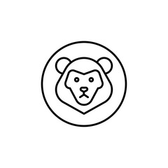 Lion icon Thin vector set