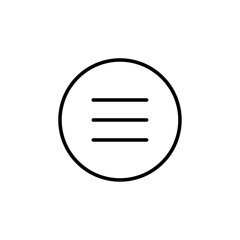 Menu icon Thin vector set
