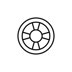 Obraz premium Rim icon Thin vector set