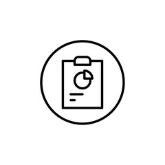 Seo report analytic icon Thin vector set