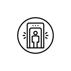 Security gate icon Thin vector set