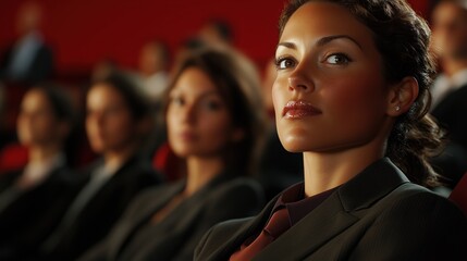 Obraz premium Professional seminar setting: focus on job hunting and career development in business training environment