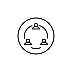 Share people icon Thin vector set