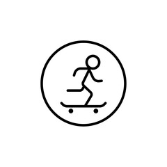 Skating icon Thin vector set