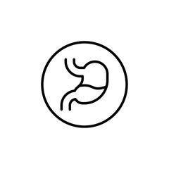 Stomach icon Thin vector set