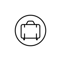 Suitcase icon Thin vector set