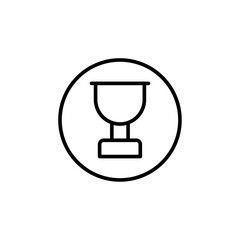 Trophy icon Thin vector set