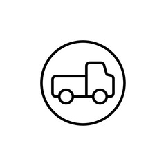 Truck icon Thin vector set