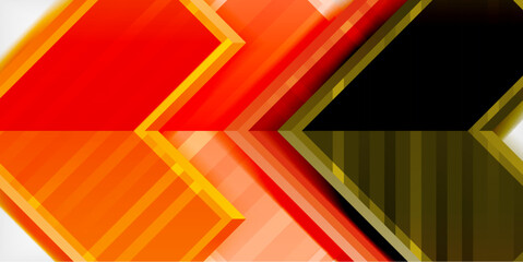 Arrow symbols created with 3d effects and line texture geometric abstract background