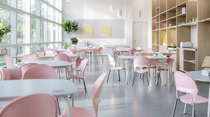 interior of a modern school class room