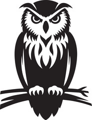 Fototapeta premium Eagle owl isolated vector illustration on white background