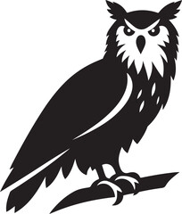 Eagle owl isolated vector illustration on white background