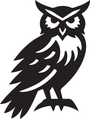 Eagle owl isolated vector illustration on white background