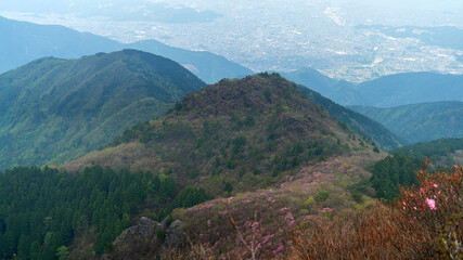 Naklejka premium 東赤石山から新居浜を望む