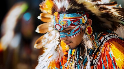 A community center celebrates indigenous heritage month with vibrant traditional art, crafts, and cultural expressions showcased in a stunning photograph.