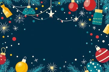 A vibrant poster template for New Year festivities, adorned with celebratory elements and customizable text for event advertising.