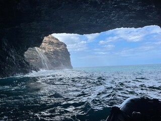 Na Pali Coast Cave in Kauai, Hawaii