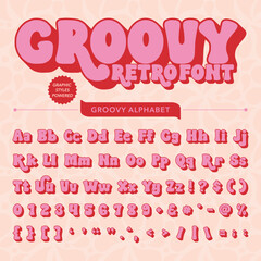 Groove Retro Vintage Display Bold Font alphabet.