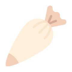 A minimalist illustration of a pastry bag, perfect for adding a touch of creativity to baking projects.