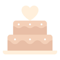 This delightful cake features smooth layers and a charming heart topper, perfect for weddings and special occasions.