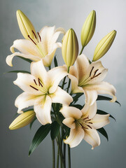 Obraz premium Bouquet of White Lilies