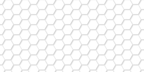 Minimal White Hexagonal Background. Luxury White Pattern. Vector Illustration. 3D Futuristic abstract honeycomb mosaic white background. geometric mesh cell texture. modern futuristic wallpaper.