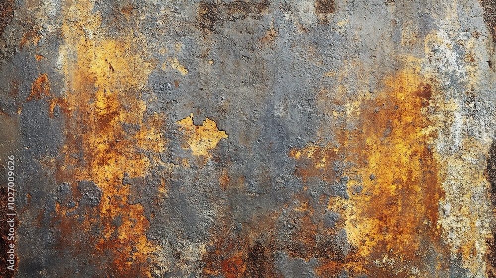 Poster Rusty Textured Surface with Color Variation