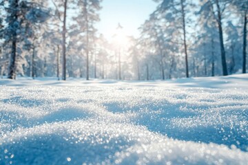 Fototapeta premium Winter season background created with Generative AI