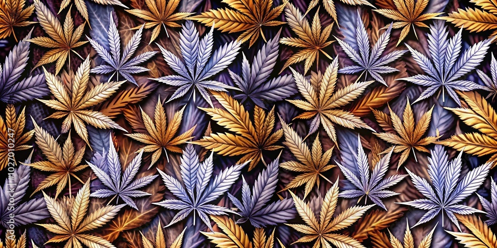 Poster seamless marijuana leaf pattern for background design and print use