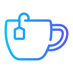 Fototapeta premium tea cup gradient icon
