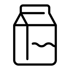 milk carton line icon
