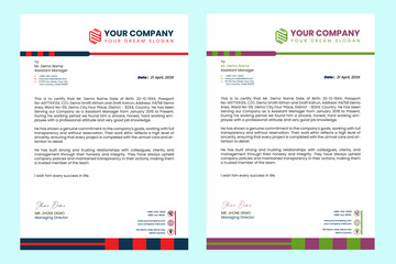 Obraz premium Professional Business Letterhead Template Just Creative and Unique Design for Corporate Stationary