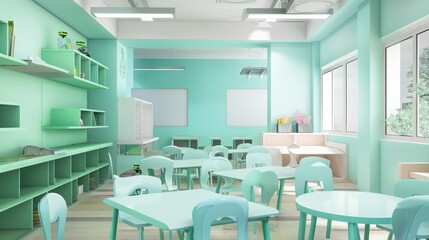  Modern school interior setup 