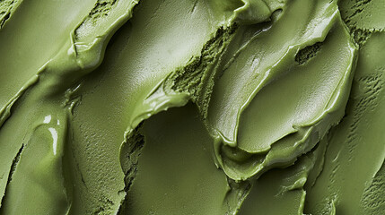 Fototapeta premium Delicious matcha ice cream with a smooth rich texture