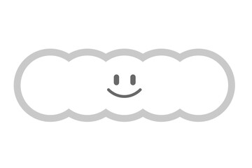 可愛くてシンプルな雲のアイコン