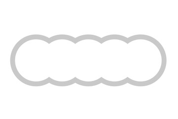 シンプルな雨雲のアイコン、鉛筆書き風