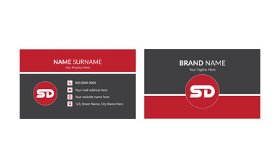 Modern Business Card Design, Creative modern clean corporate double-side business card template.