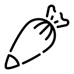 Simple carrot symbol perfect for culinary themes, nutrition labels, and organic food presentations in modern design aesthetics.