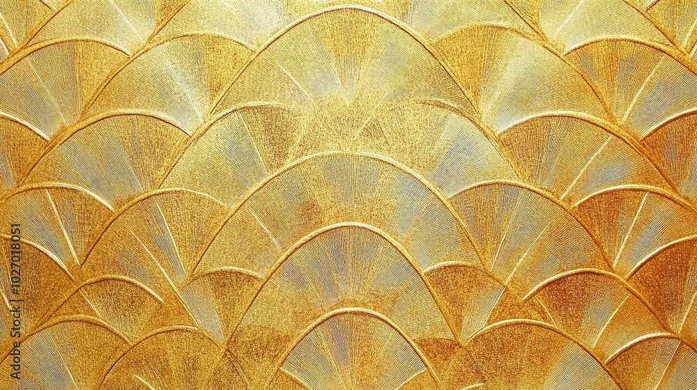 Poster golden scales pattern with elegant texture