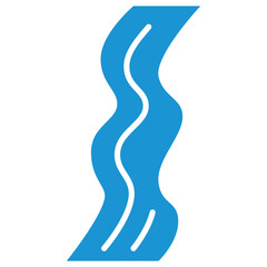 川のシンプルなイメージイラスト