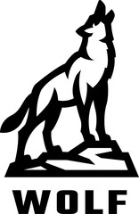 Wolf logo, symbol.