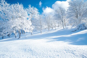 Fototapeta premium Winter season background created with Generative AI