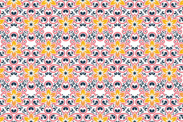 Floral Seamless Pattern for Wedding Textiles with Paisley Mandala Vintage Blossoms and Geometric Flowers for Fashion and Fabric Design