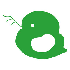 シンプルなミジンコ（微生物）のイラスト