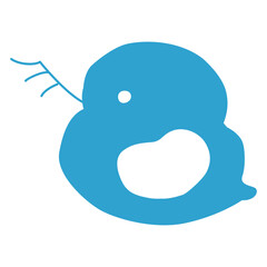 シンプルなミジンコ（微生物）のイラスト