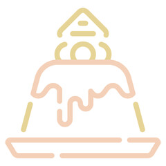 This delightful dessert showcases intricate fondant work, featuring a house design atop a creamy, luscious treat for celebrations.