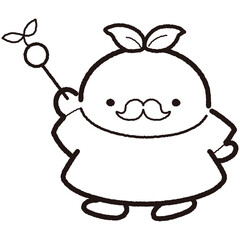 Fototapeta premium 自然環境・植物がモチーフのキャラクターイラスト