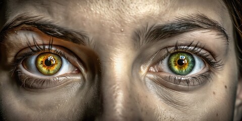 Strabismus Types Vector Illustration - Night Photography of Eye Conditions for Medical Education