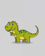 Fototapeta premium a cartoonish dinosaur on plain white background
